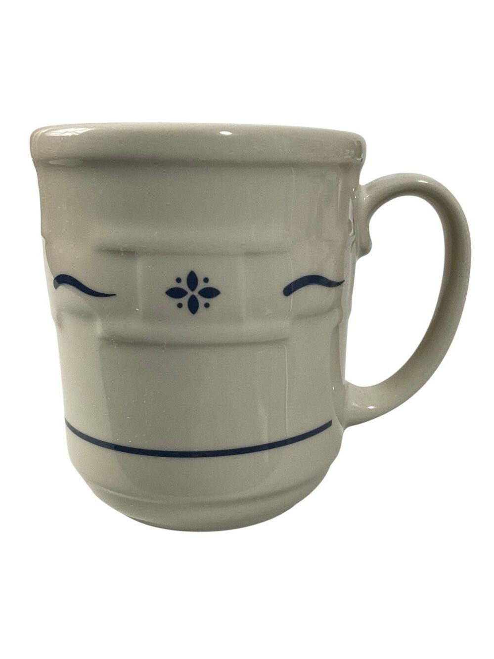 Longaberger Woven Traditions Classic Blue Pottery Mug Microwave Dishwasher safe